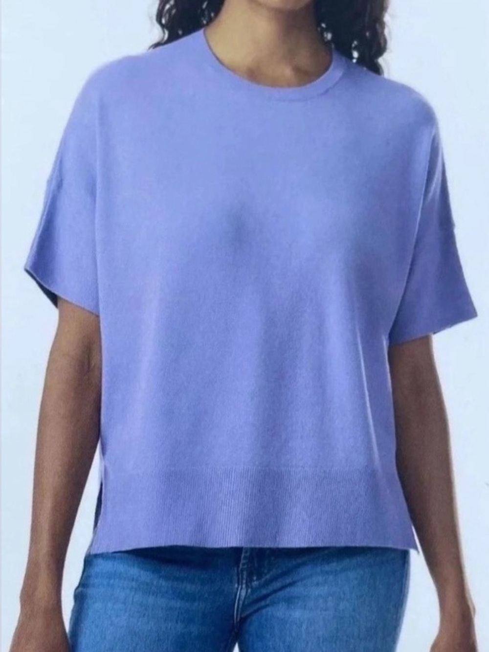 Splendid Short Sleeve Boxy Knit Sweater